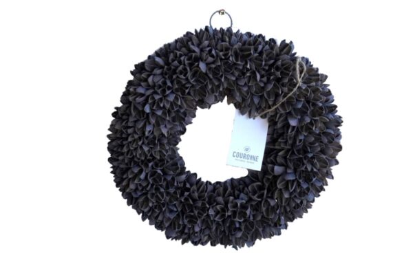 Couronne Wandkranz Naturkranz Bakuli Wreath Dark Grey Wash 30 ∅