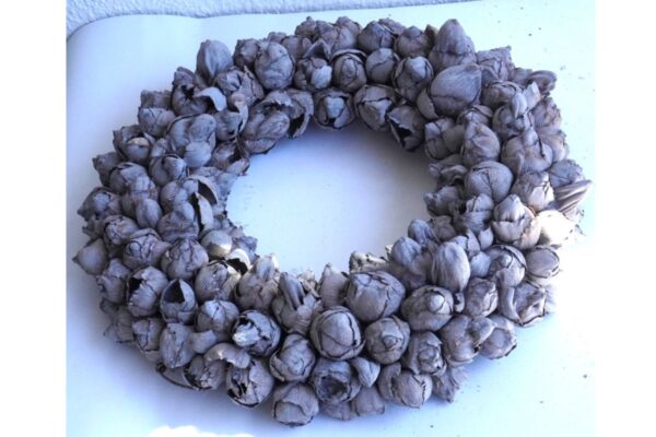 Couronne Wandkranz Türkranz Dekokranz Coco Fruit Grey Smoke 30 ∅