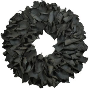 Couronne Deko Kranz Naturkranz Palm Petal Wreath Dark Grey Wash 40∅