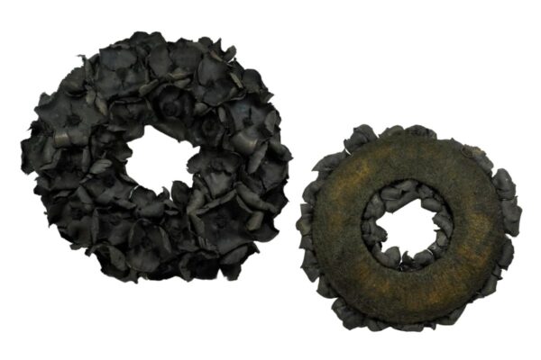 Couronne Deko Kranz Naturkranz Palm Cup Wreath Black Wash 45∅