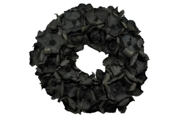 Couronne Deko Kranz Naturkranz Palm Cup Wreath Black Wash 45∅