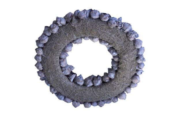 Couronne Wandkranz Türkranz Dekokranz Coco Fruit Grey Smoke 30 ∅