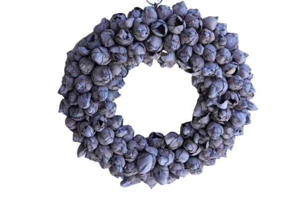Couronne Wandkranz Türkranz Dekokranz Coco Fruit Grey Smoke 30 ∅