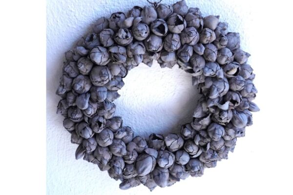Couronne Wandkranz Türkranz Dekokranz Coco Fruit Grey Smoke 30 ∅