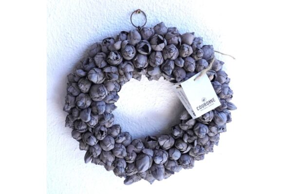 Couronne Wandkranz Türkranz Dekokranz Coco Fruit Grey Smoke 30 ∅