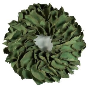 Couronne Deko Kranz Naturkranz Palm Petal Wreath Sea Green 25∅