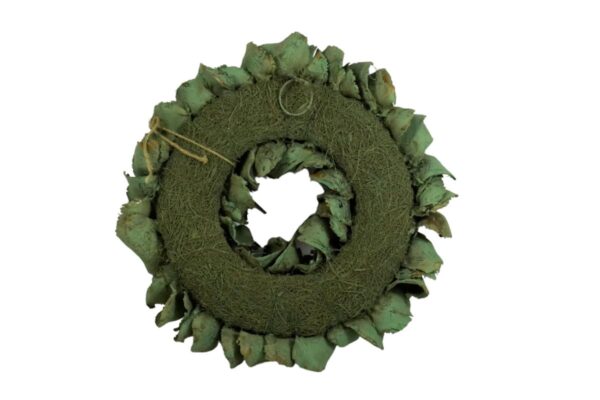 Couronne Deko Kranz Naturkranz Palm Petal Wreath Sea Green 25∅