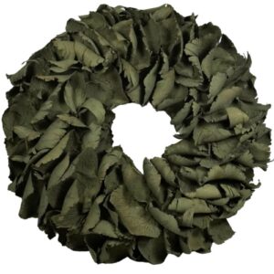 Couronne Deko Kranz Naturkranz Palm Petal Wreath Old Green Wash 40∅