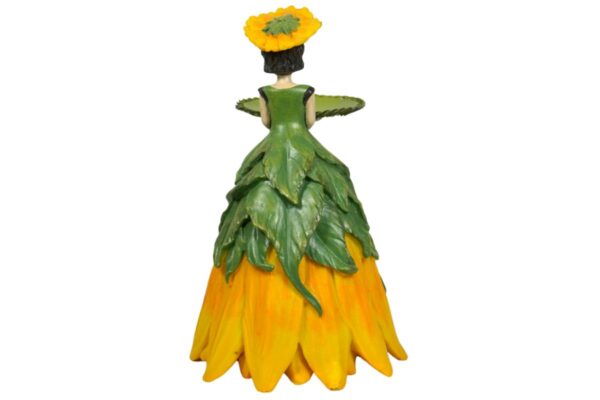 Dekofigur Teelichthalter Kerzenhalter Blumenmädchen Sonnenblumenmädchen