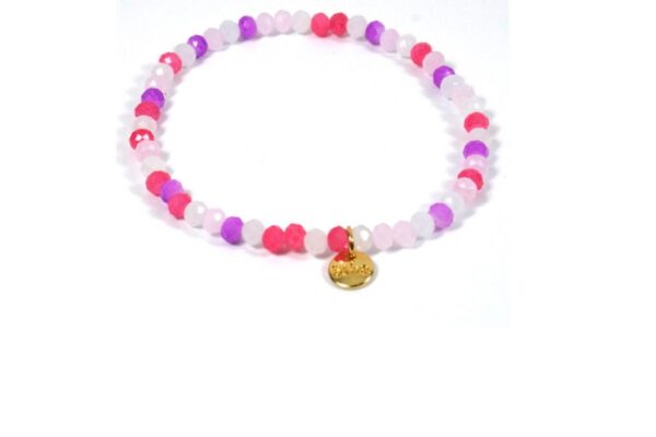 Biba Armband Crystal Perle Bunt Damen Armband Anhänger Gold