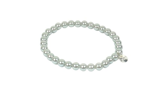 Biba Armband Zart Grün Perle Damen Armband Anhänger Silber
