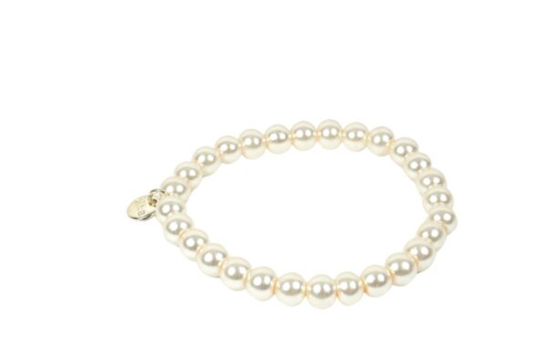 Biba Armband Perlweiß Perle Damen Armband Anhänger Silber