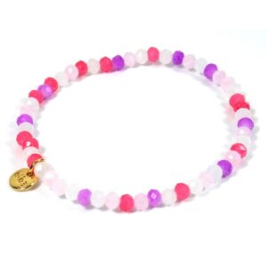 Biba Armband Crystal Perle Bunt Damen Armband Anhänger Gold