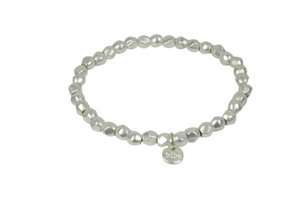 Biba Armband Silver Matt Dice Damen Armband Silber Anhänger