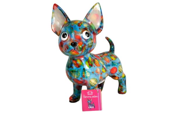 Pomme Pidou Spardose Money Bank Hund Chihuahua Cruz Sweet Blue