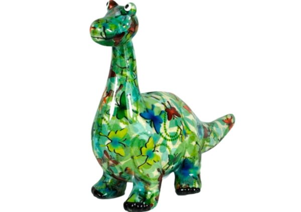 Pomme Pidou Spardose Money Bank Dino Diego Grün Schmetterlinge