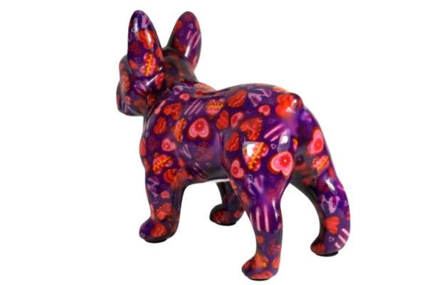 Pomme Pidou Spardose Money Bank Bulldogge Jack Lila Herz
