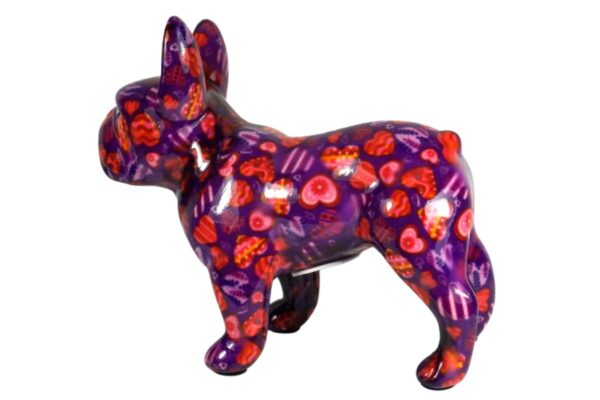 Pomme Pidou Spardose Money Bank Bulldogge Jack Lila Herz