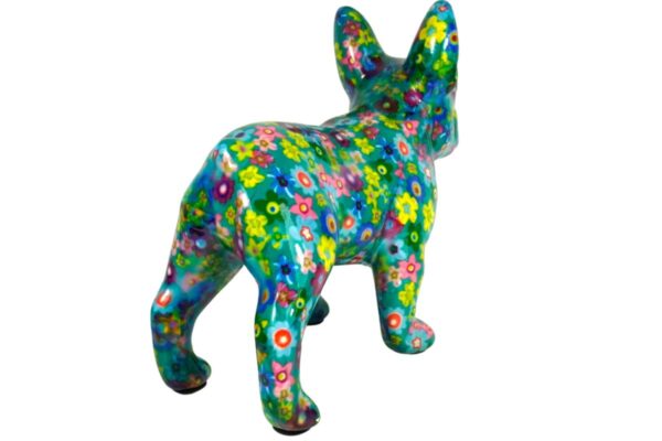 Pomme Pidou Spardose Money Bank Bulldogge Jack Gelbe Blumen