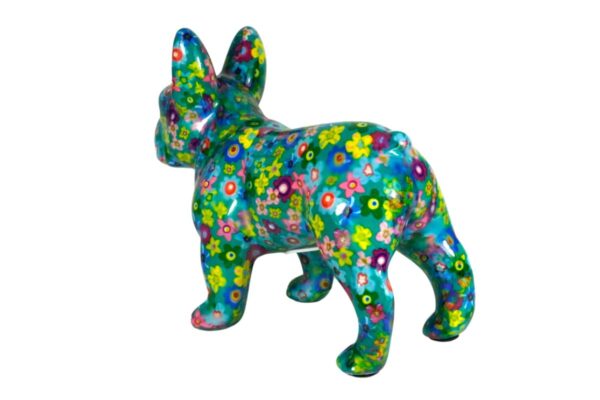 Pomme Pidou Spardose Money Bank Bulldogge Jack Gelbe Blumen