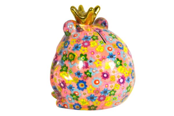 Pomme Pidou Spardose Money Bank Frosch Freddy Blümchen Rosa