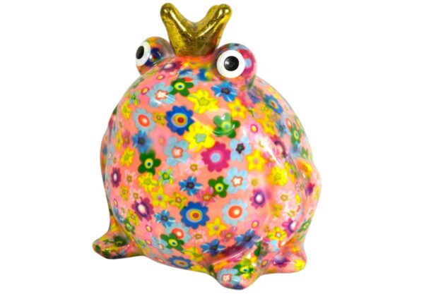 Pomme Pidou Spardose Money Bank Frosch Freddy Blümchen Rosa