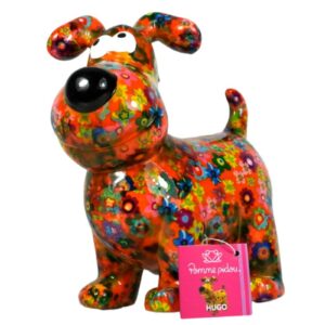 Pomme Pidou Spardose Money Bank Hugo Dog Orange Flower