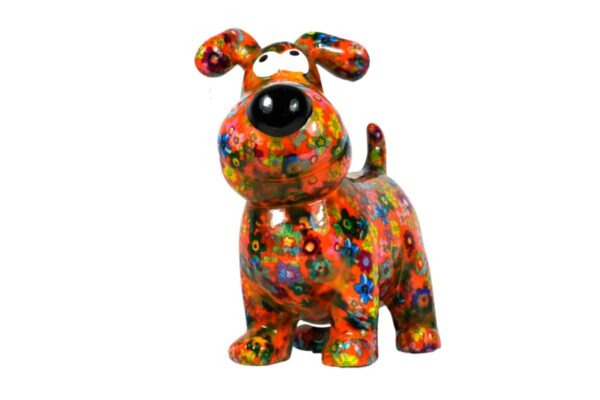 Pomme Pidou Spardose Money Bank Hugo Dog Orange Flower