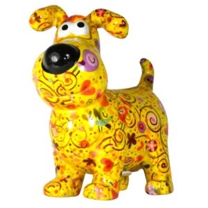 Pomme Pidou Spardose Money Bank Hugo Dog Yellow Heart