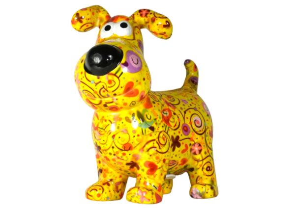 Pomme Pidou Spardose Money Bank Hugo Dog Yellow Heart