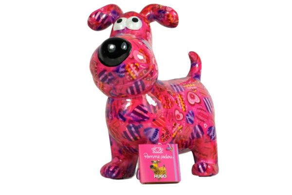 Pomme Pidou Spardose Money Bank Hugo Dog Pink Love