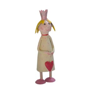 Pape Deko Figur Blechpuppe Little Prinzessin Zartgelb mit Herz 11cm Handarbeit