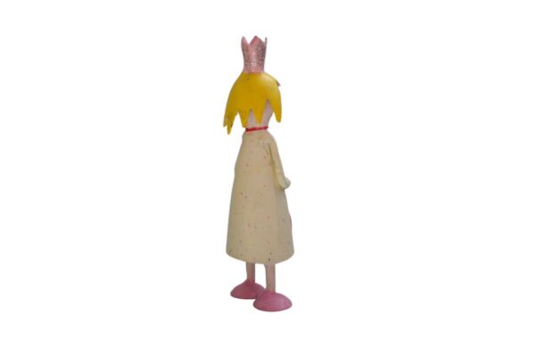 Pape Deko Figur Blechpuppe Little Prinzessin Zartgelb mit Herz 11cm Handarbeit