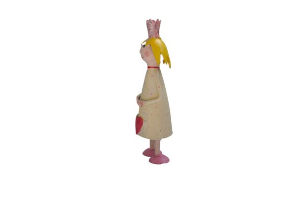Pape Deko Figur Blechpuppe Little Prinzessin Zartgelb mit Herz 11cm Handarbeit