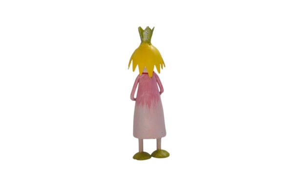 Pape Deko Figur Blechpuppe Little Prinzessin Rosa mit Herz Krone Grün 11cm Handarbeit