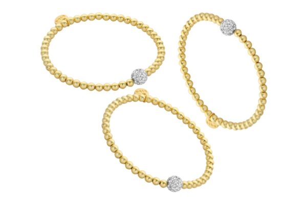 Biba Armband Crystal Perlen Gold Damen Armband Biba Anhänger Gold Perle Silber