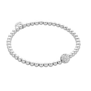Biba Armband Crystal Perlen Silber Damen Armband Biba Anhänger Silber Perle Silber