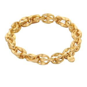 Biba Armband Metall Glieder Gold Damen Armband Biba Anhänger Gold