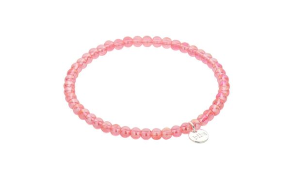 Biba Armband Crystal Perlen Rund Rose Damen Armband Biba Anhänger Silber