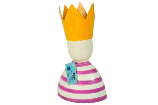 Pape Deko Figur Blechpuppe Big King König mit Krone Blechfigur Pink