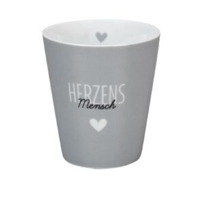 Krasilnikoff Kaffeebecher Kaffeetasse Sprüche Tasse Mug Cup Herzens Mensch