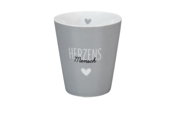 Krasilnikoff Kaffeebecher Kaffeetasse Sprüche Tasse Mug Cup Herzens Mensch