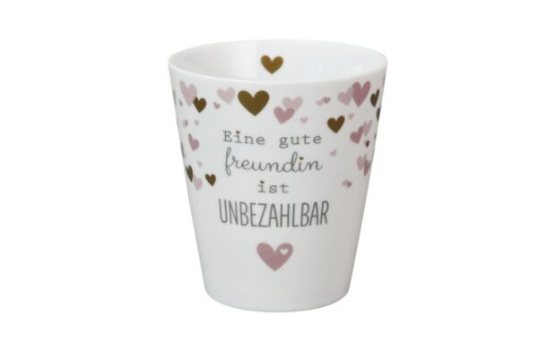 Krasilnikoff Kaffeebecher Kaffeetasse Sprüche Tasse Mug Cup Eine gute Freundin ist Unbezahlbar