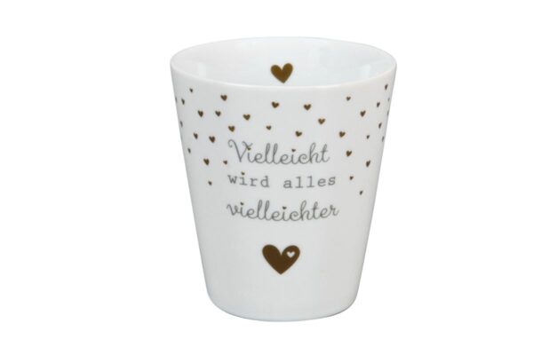 Krasilnikoff Kaffeebecher Kaffeetasse Sprüche Tasse Mug Cup Vielleicht wird alles vielleichter