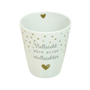 Krasilnikoff Kaffeebecher Kaffeetasse Sprüche Tasse Mug Cup Vielleicht wird alles vielleichter