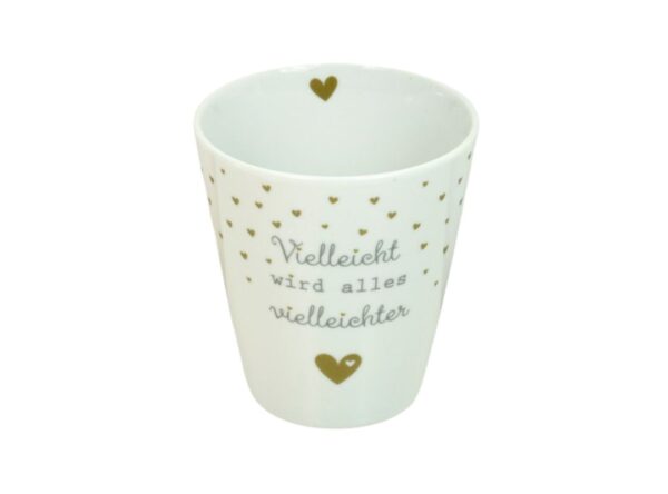 Krasilnikoff Kaffeebecher Kaffeetasse Sprüche Tasse Mug Cup Vielleicht wird alles vielleichter