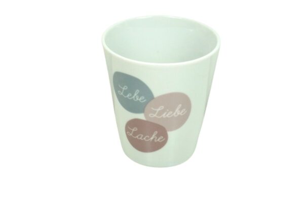 Krasilnikoff Kaffeebecher Kaffeetasse Sprüche Tasse Mug Cup Lebe Liebe Lache