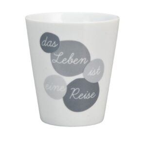 Krasilnikoff Kaffeebecher Kaffeetasse Sprüche Tasse Mug Cup Das Leben ist eine Reise