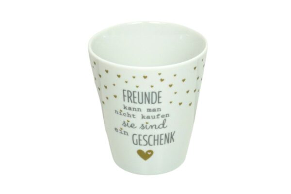 Krasilnikoff Kaffeebecher Kaffeetasse Sprüche Tasse Mug Cup Freunde kann man nicht kaufen sie sind ein Geschenk