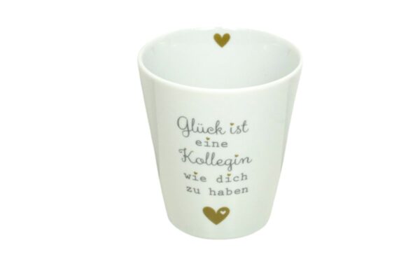 Krasilnikoff Kaffeebecher Kaffeetasse Sprüche Tasse Mug Cup Glück ist eine Kollegin wie dich zu haben